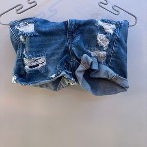 American Eagle Hi-Rise Shortie jean shorts